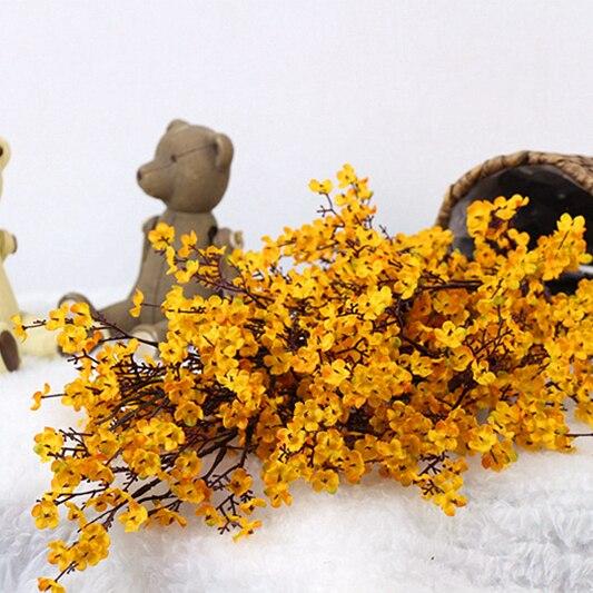 

Искусственные цветы гипсофилы, ветка, высококачественные искусственные растения вишни, букет для гостиной, ваза для дома, свадьбы, осени 35cm