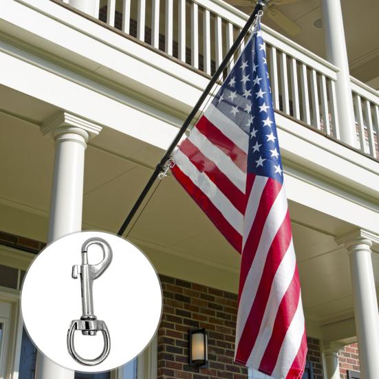 

Yousheng 4 шт./компл., поворотный зажим для флага, сверхмощный цинковый сплав, устойчивый к атмосферным воздействиям, пряжка для поводка для домашних животных, флагшток, фал, веревка, карабин, аксессуары для флагштока