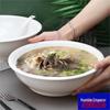 Qianxing White Melamine Deep Soup Bowls (Set of 5)