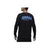 Jordan Dri Fit Sport Crew Neck Graphic Casual Long Sleeve T Shirt Men Tops Black Legendary-Blue FZ1982-011