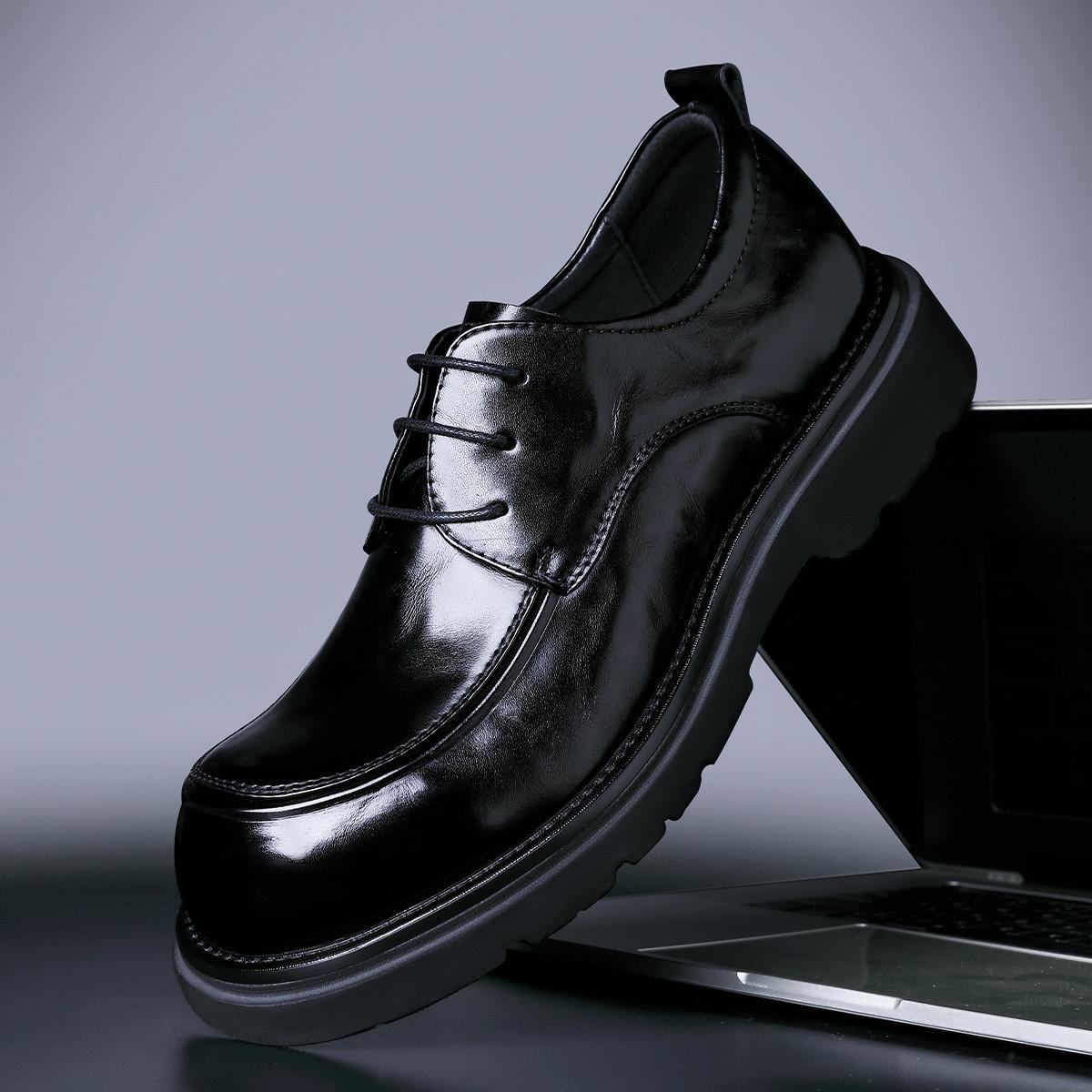 

Autumn new Wenzhou leather shoes genuine leather men s big head Derby men s shoes first layer cowhide British style business dress leather shoes 44