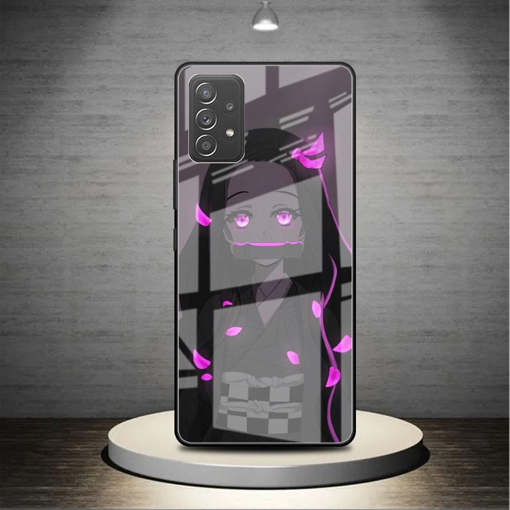 Glashülle für Samsung Galaxy A52 A71 A50 A51 A70 A21s A31 A72 A10 A12 A30 A22 5G Handyhülle Anime Dämon Slayer