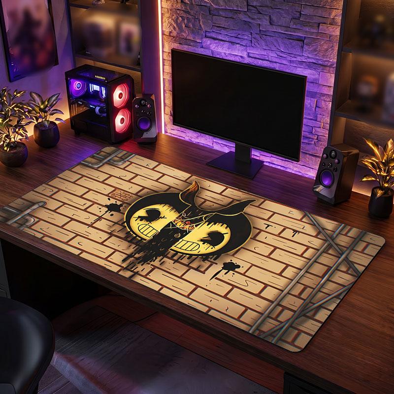 Big Mouse PadBendy and the Ink Machine Extended Soft Desk Mat Gaming Office Computer Table Decor Mat