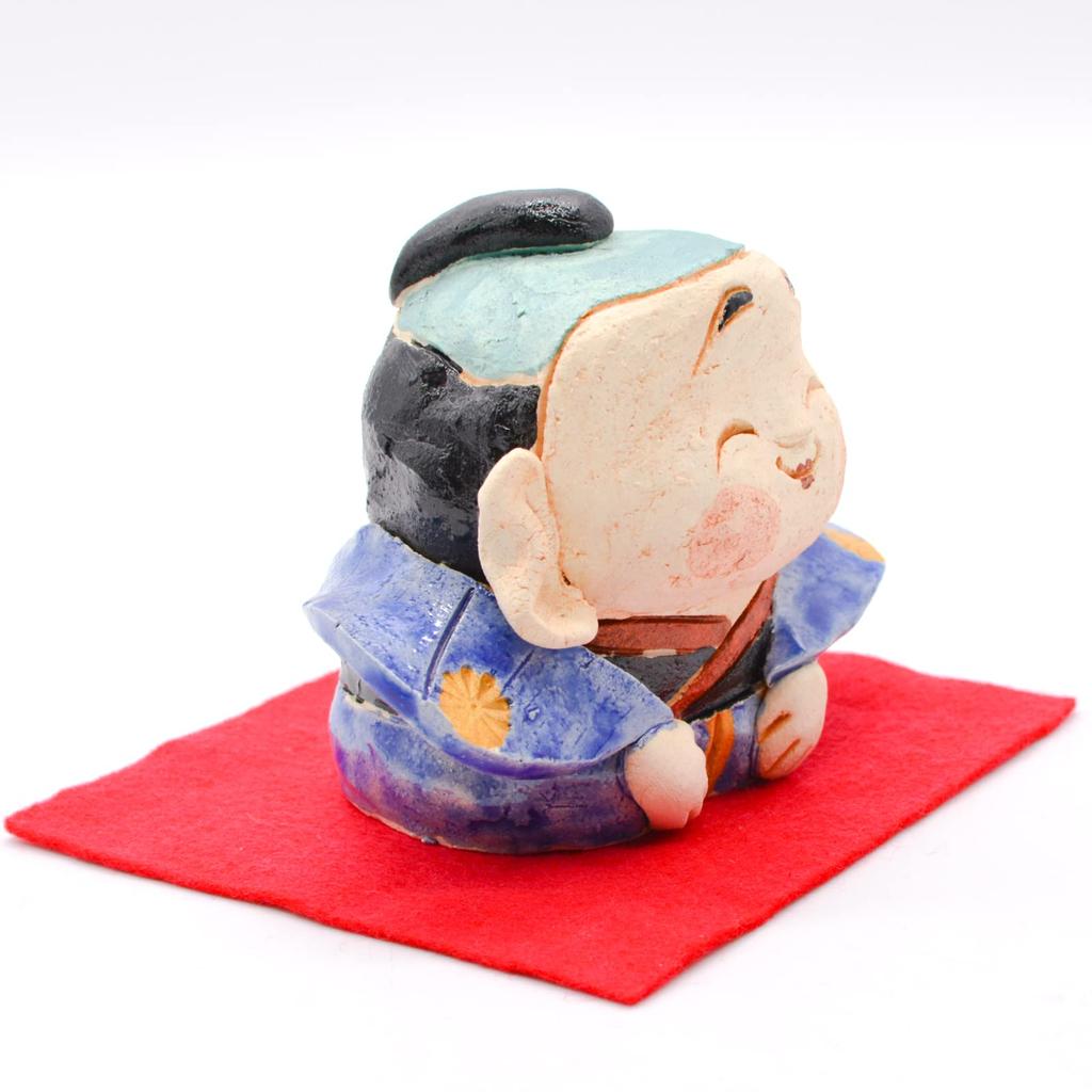 Mino Ware Figurine, Auspicious Design, Approx. 10 X 7cm, Hisami Touen, Fukusuke, Made In Japan, 041-0035