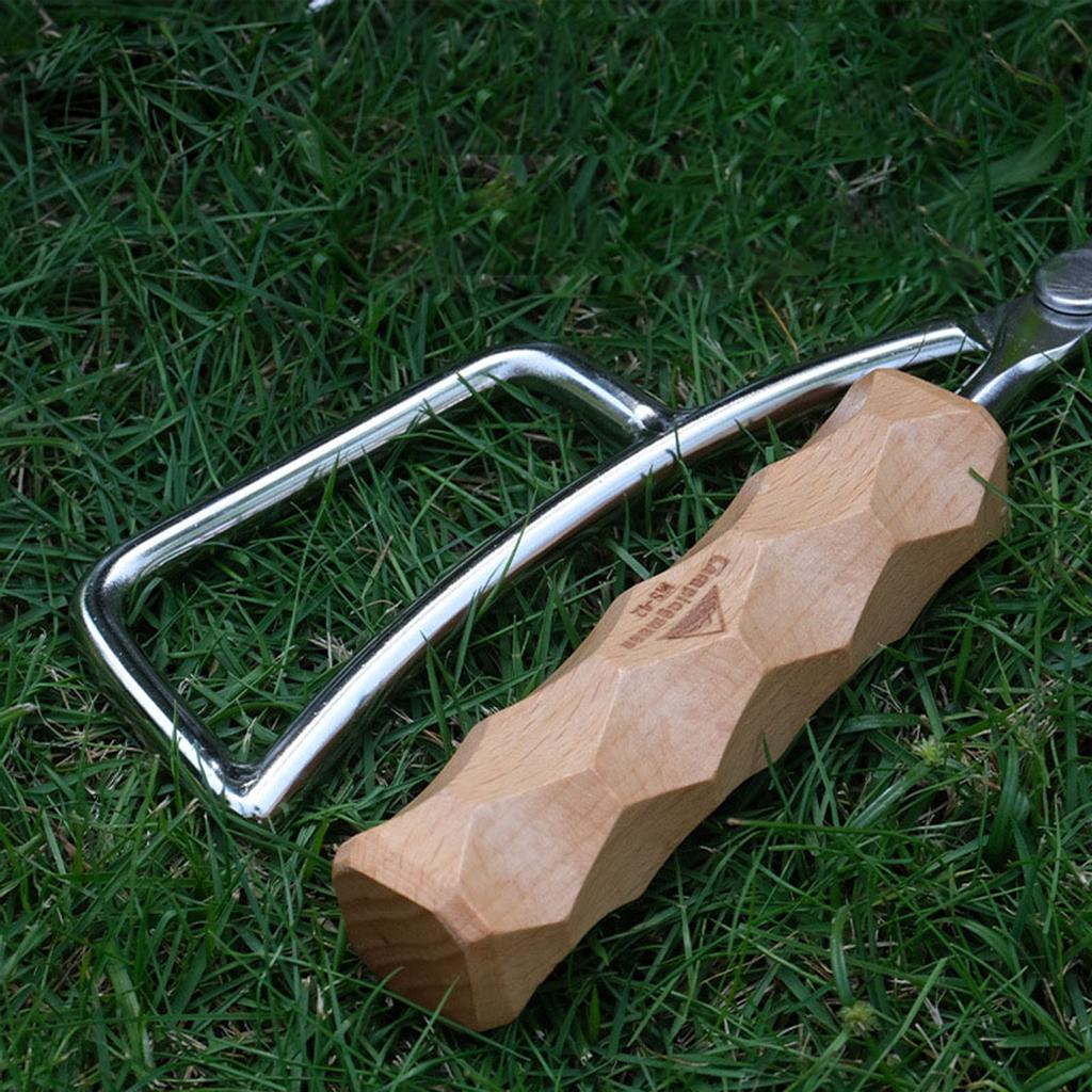 Stainless Steel Wood Grabber BBQ Clamp for Camping Hiking Picnic