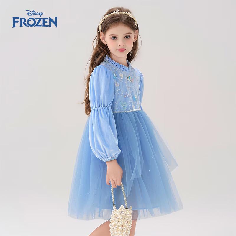 Disney Frozen Elsa Girls' Fake Two-Piece Princess Dress
