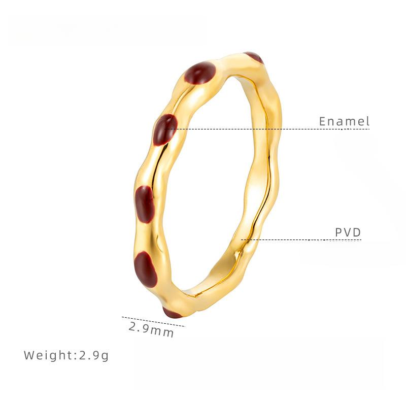 

Простое геометрическое кольцо-капля, женский нишевый дизайн, высококлассное кольцо, титановая сталь с гальваническим покрытием, необычные аксессуары 9