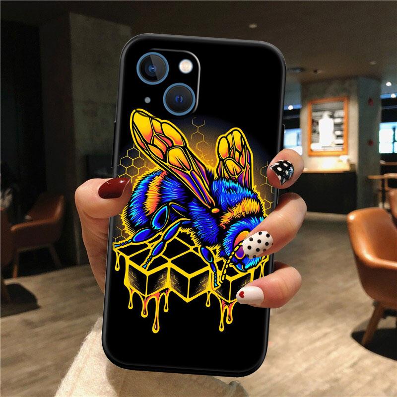 IK7 Art Bees Cartoon New High-End Shell Phone Case for OPPO A3 Pro A72 A74 A76 A77 A77S A78 A79 A94 A95 A18 A40M A58