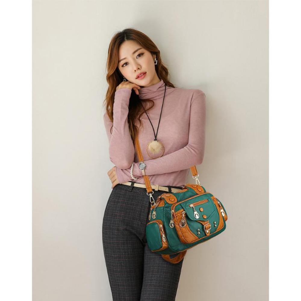 Grand sac à main polyvalent Vintage, mode, sac à main à simple épaule Oblique, sac pour femmes, sac lavable pour maman