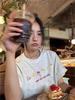 2025 Summer Women's Loose Fit Pure Cotton Short Sleeve T-shirt - Korean Style High Street Design