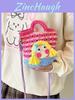Cute Girl Handwoven Mini Shoulder Bag With Soft Yarn Material For Daily Use