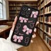 Pink Bows with Heart Decor Soft TPU Phone Case for iPhone 17 16 15 14 13 12 11 Pro Max Plus Shockproof Anti-Slip Cover