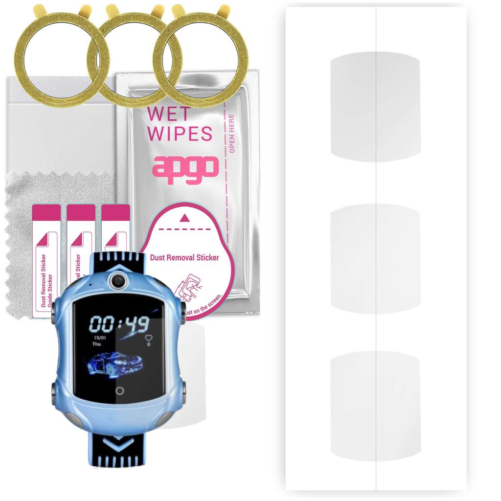 3x apgo Hydrogel Displayschutzfolie für GoGPS X01, Hydrogelfolie, mit Positionierungsschicht, einfache Installation