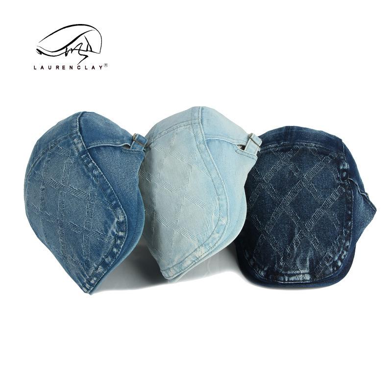 Korean Version of the Fashion New Beret Men's and Women's British Retro Cap Painter Hat Washed Denim Forward Hat Tide