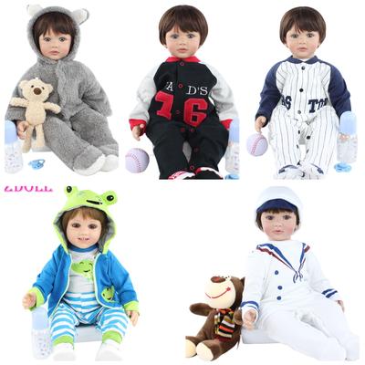 BZDOLL Kız ve Erkek Büyüme Ortakları için 60cm Yeniden Doğmuş Erkek Bebek Bebek (Kumaş Gövde, Yumuşak Silikon Uzuv) Gerçekçi 24 inç Yürüyor Alive Bebe