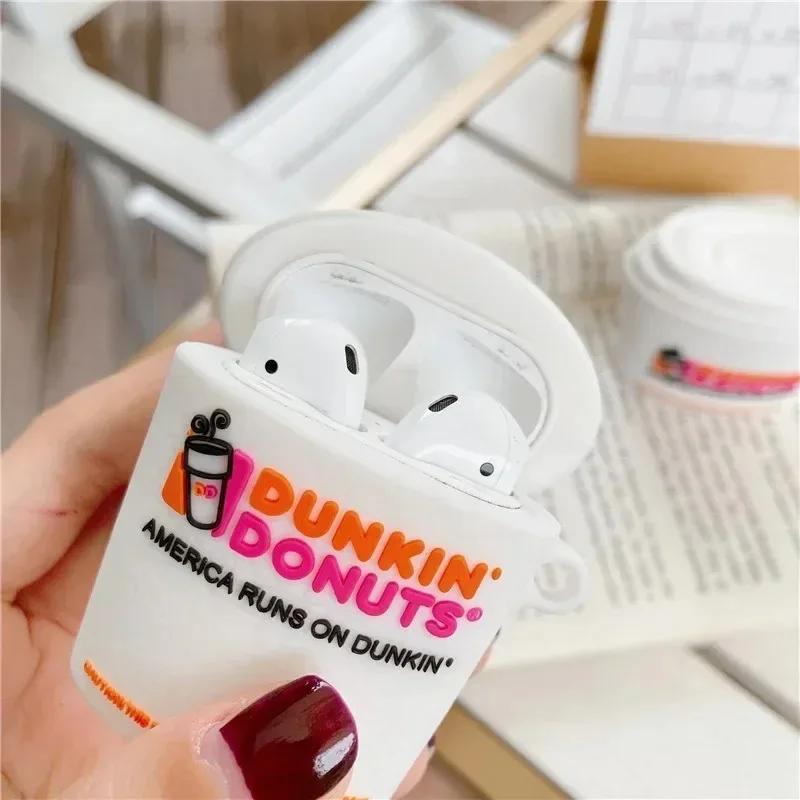 Creative Simulation Coffee Cup Drinking Mug Headphone Cover For Apple Airpods1/2 Pro Pro2 3 4 Silicone Drop Proof Headphone Case