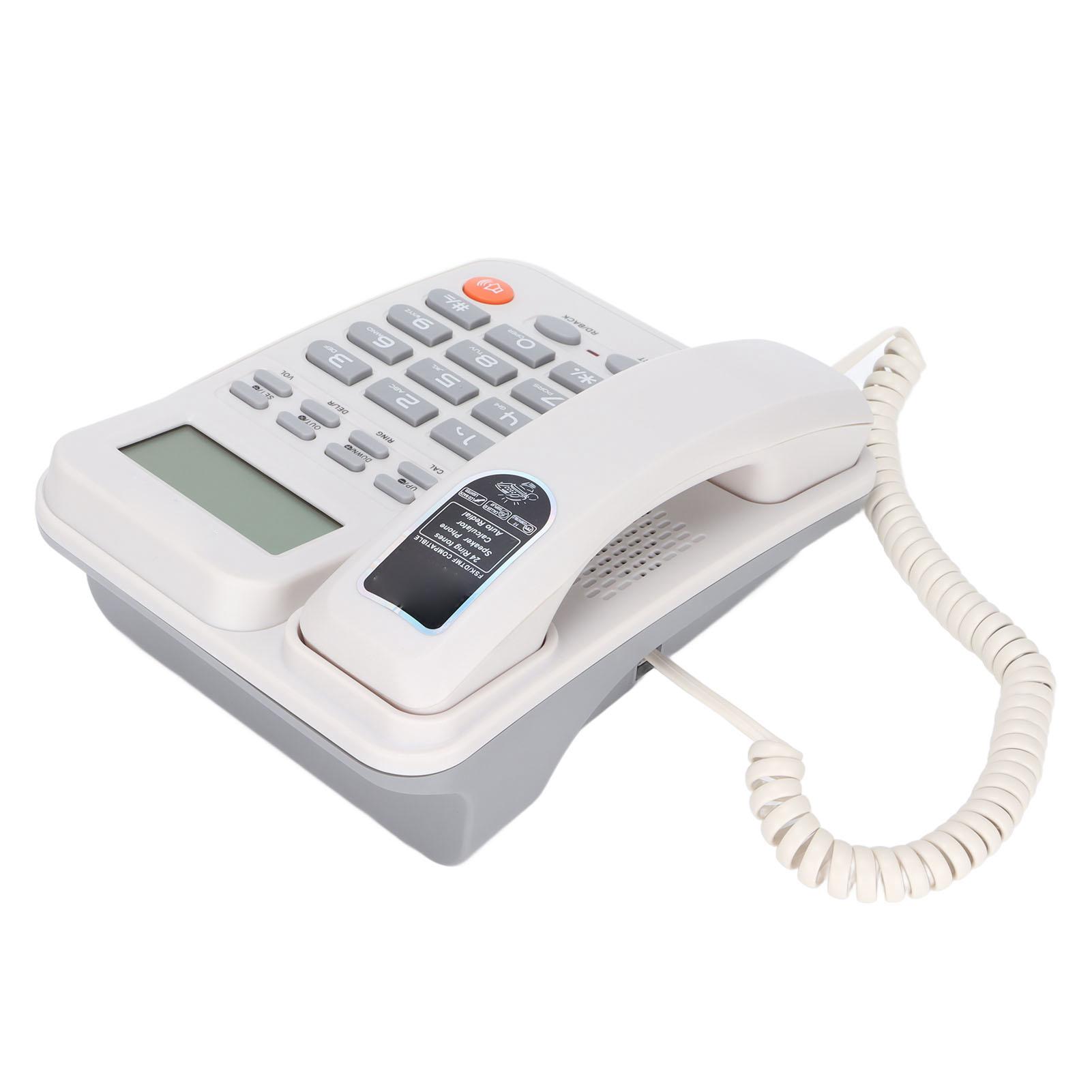 

KXT2026CID Phone Hotel Home Fixed Landline Support 24 Ringtones(Black )