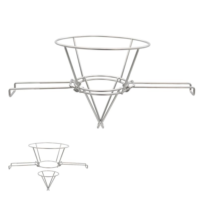 

Deep Fryer Oil Cone Filter Holder Maple Syrup Cone Filter Stand With Folding Arms Stainless Steel Reusable Strainer Rack 1pcs