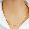 Collar Hexagonal Puro de Latón Chapado en Oro Real para Mujer Oro Arena Vietnamita Oro Simulado Collar Clavícula Regalo Joyería