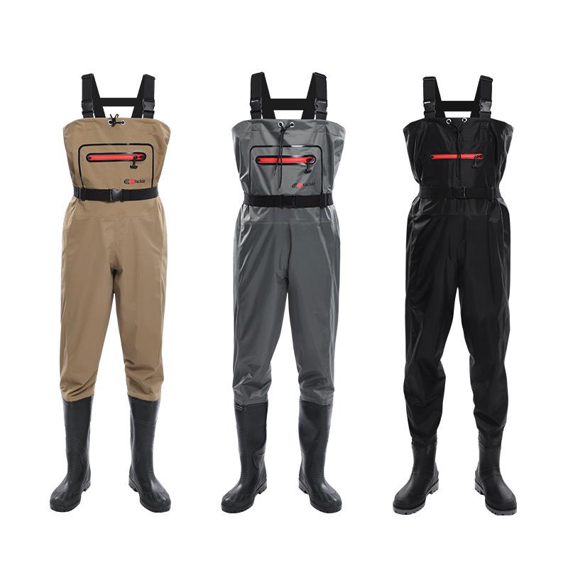 Nylon Waterproof Thickened Winter Fishing Waders with Water Shoes
