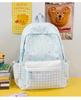 Schoolbag Light-tone Ice Blue Colored Stars Full-paved Backpack Milk Waxy Feeling Summer Refreshing Student Party Shop Photo Backpack