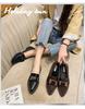 Fashion Thick soled loafers for women, autumn and winter British style retro small leather shoes