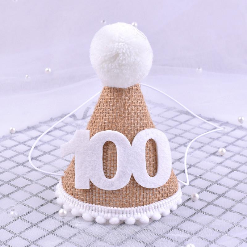 

Childrens Birthday Party Decor Baby Milestone Hat With Number 1 For First Anniversary Celebration Hat 100