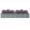 Garden Raised Bed Galvanized Steel 480x80x77 Cm Grey