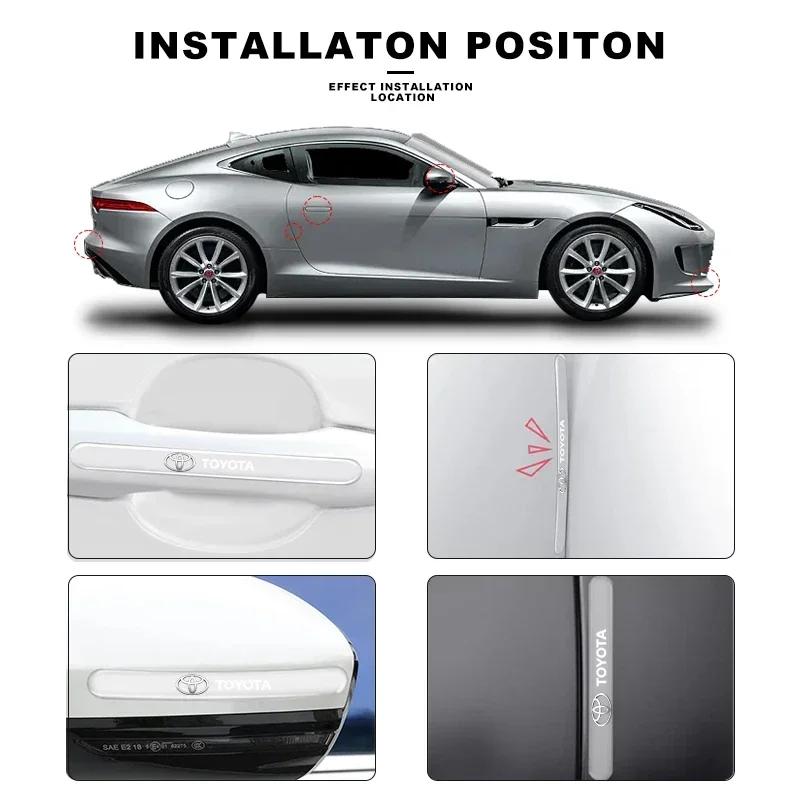 Car Body Anti-Collision Protection Strip Auto Door Handle Bowl Anti-Scratch Sticker For Toyota Camry corolla crown Auris C-HR