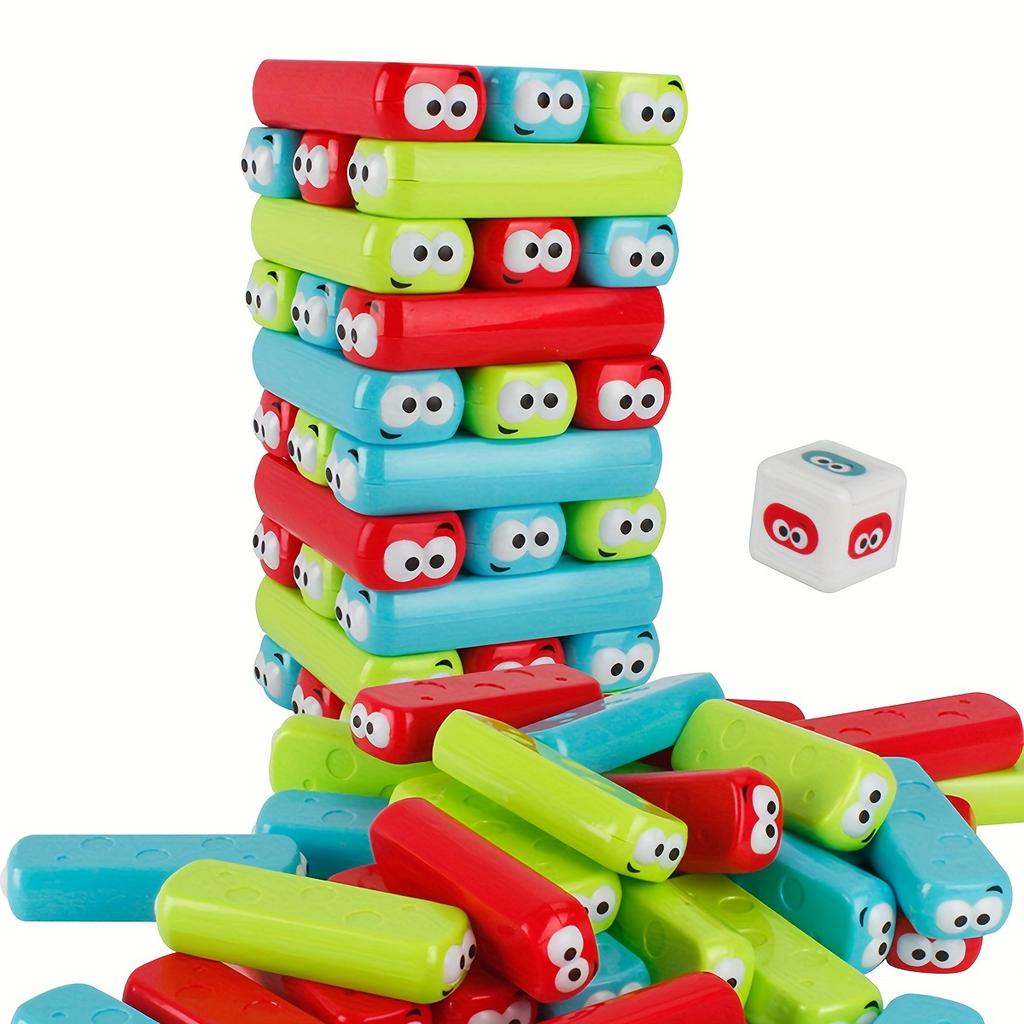 30pcs of Stacking Building Blocks Educational Toys, Stacking Music Two Person Parent Child Interactive Game, Family Gathering Travel Game Party