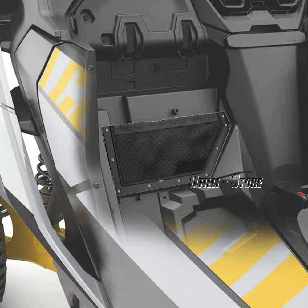 For Can-Am Maverick R / R X / MAVERICK R XRS 2025 2025 Back Panel Rear Storage Net Pocket UTV Accessories Black