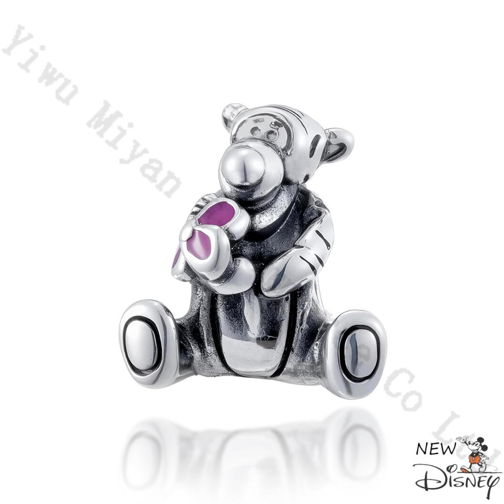 Silver 925 Disney Cartoon Charm Fit Original Bracelet Mickey Winnie Stitch Pooh Bead Pendant DIY Jewelry Making Accessories Gift