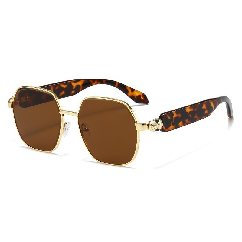 

Geometric Polygon Sunglasses With Uv400 Protection For Fashionable Outdoor Wear GoldFrameTea