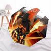 1pc Rammstein Automatic Folding Umbrella - Compact 8-Rib Design, Durable Plastic & Iron, Perfect Gift for Friends & Family, Outdoor Umbrella, Fashiona