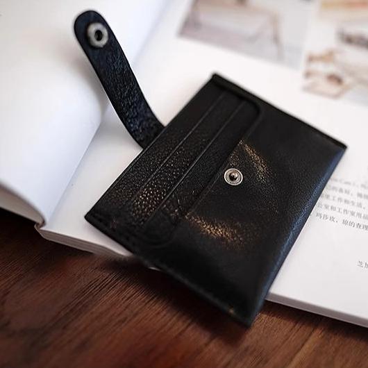 Heren Dames PU Leer RFID Kaarthouder Portemonnee Slank Minimalistisch Creditcard Case Kleine Portemonnee Drukknop Sluiting Zak Portemonnee Organizer