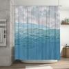 Stylish Blue Waves Shower Curtain for Bathrooms Waterproof Decorative Bathroom Liner Perfect Gift Idea