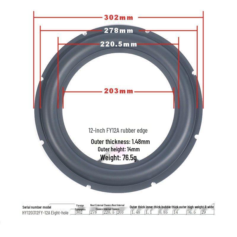 Speaker Repair Parts: 3-Inch To 10-Inch Rubber Surround Suspension Rings