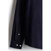 H M Textured sHirt Regular Fit Navy Blue
