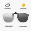 Trendy Rimless Rice Nail Style Polarized Clip-On Sunglasses with UV Protection