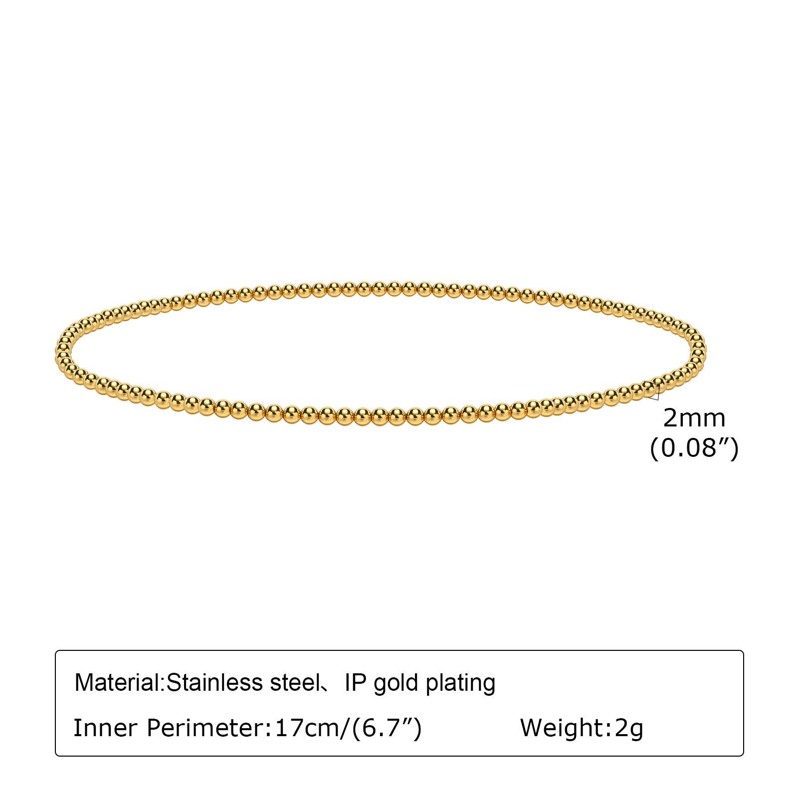 

Браслет из нержавеющей стали с золотым покрытием для женщин - BR-1386