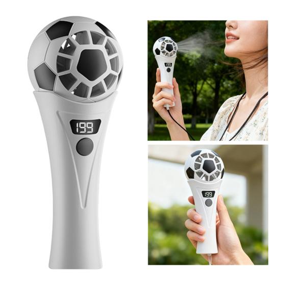 Soccer Handheld Fan, Mini USB Portable Fan with 199 Speeds, Football Shape Cooling Fan for Game Day, Sports Fan Gift