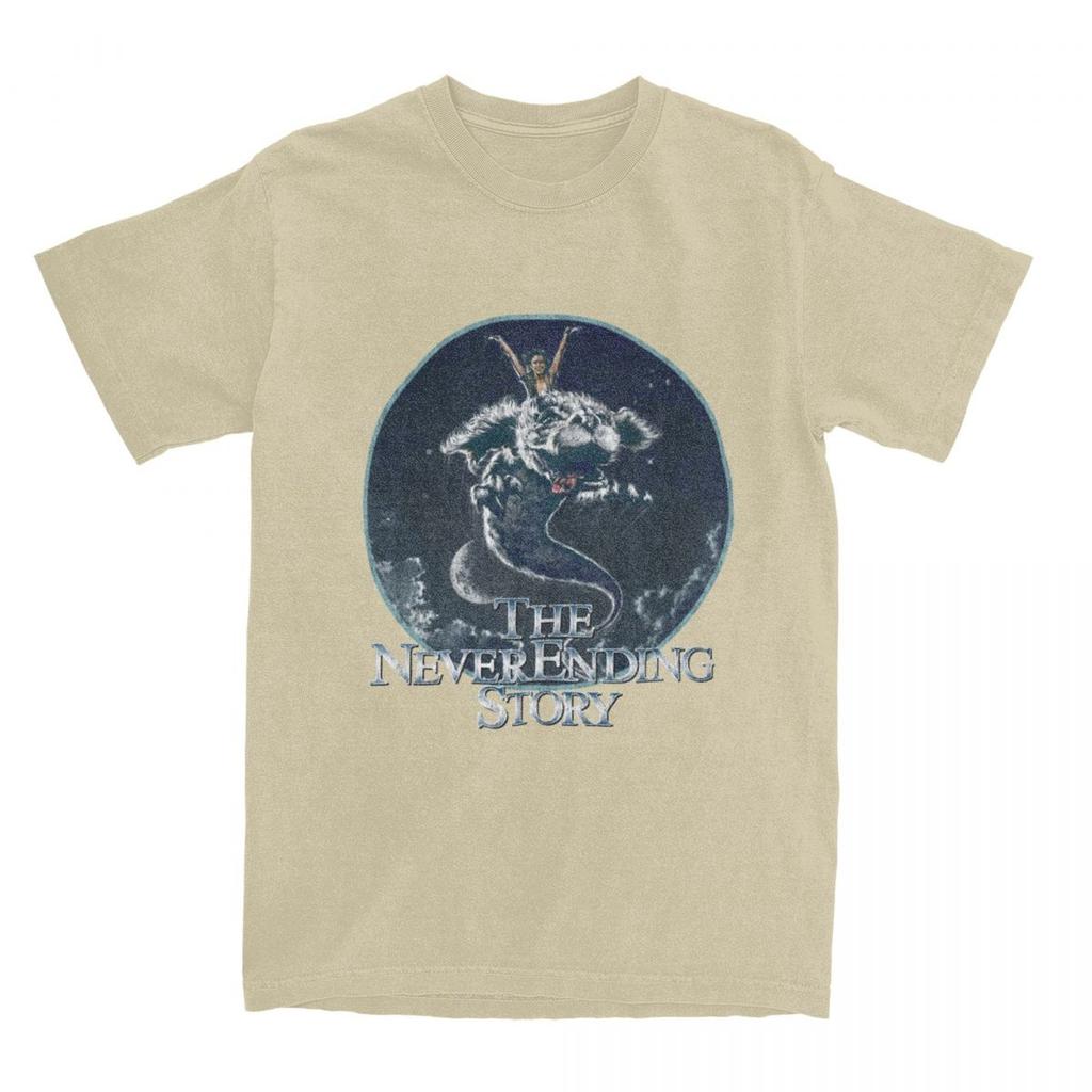 Men TShirt The Neverending Story TShirts Fashion Falkor Beach Tee Shirt Y2K Fun Printed Cotton Clothes Plus Size 6XL