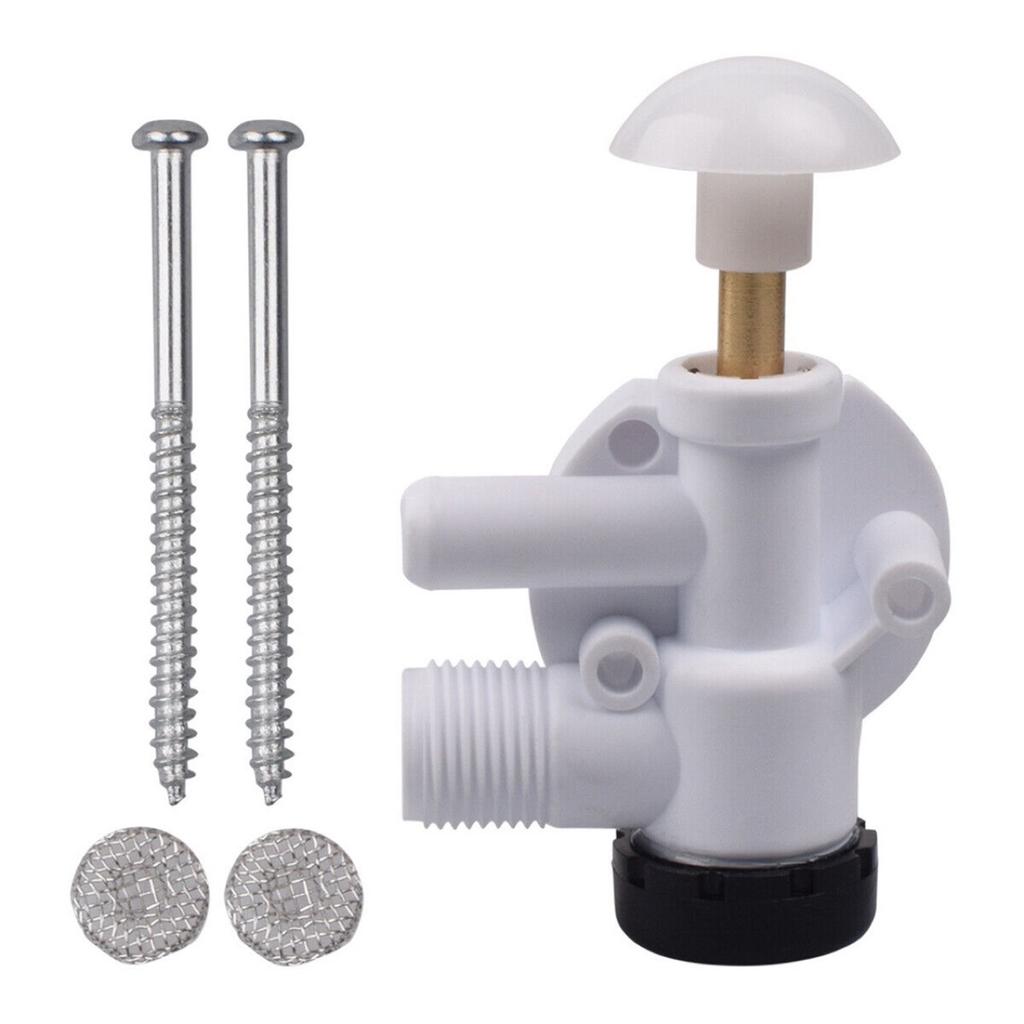 RV Toilet Water Valve Kit Easy Installation Toilet Seat Fastener Kit Fits Most Standard Toilet Seats