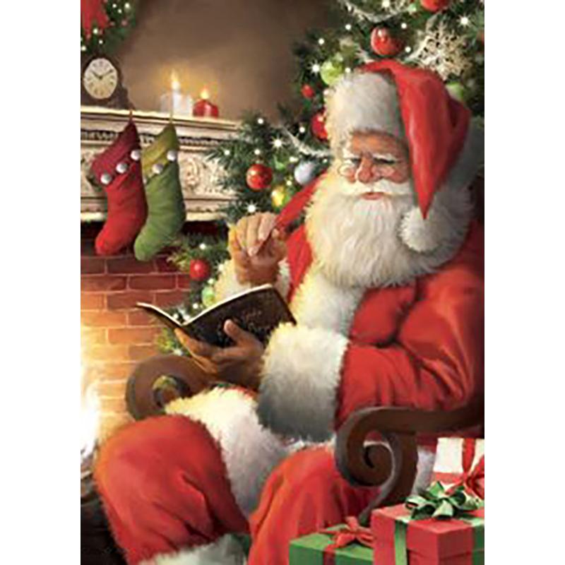DIY Santa Claus 5D Diamond Painting Full Round Drill Kit Christmas Gift Diamond Embroidery Cross Stitch Home Decor Wall Art