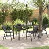 VidaXL 5-Piece Garden Dining Set Black Poly Rattan 3379382