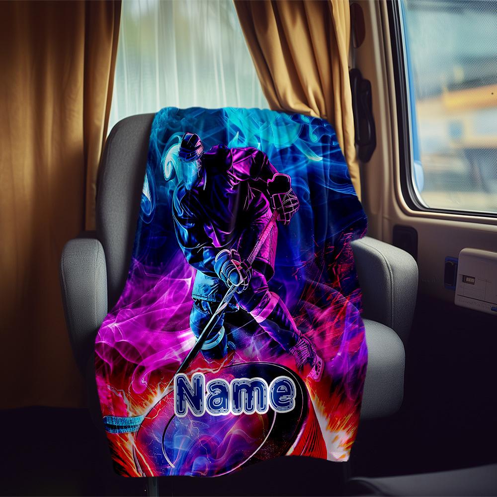 Hockey Life Passion Play And Princess Gift Customizable Blanket Text Warmthful Decor Versatile For Sofa Couch Office Bed Picnics Ideal For All Seasons