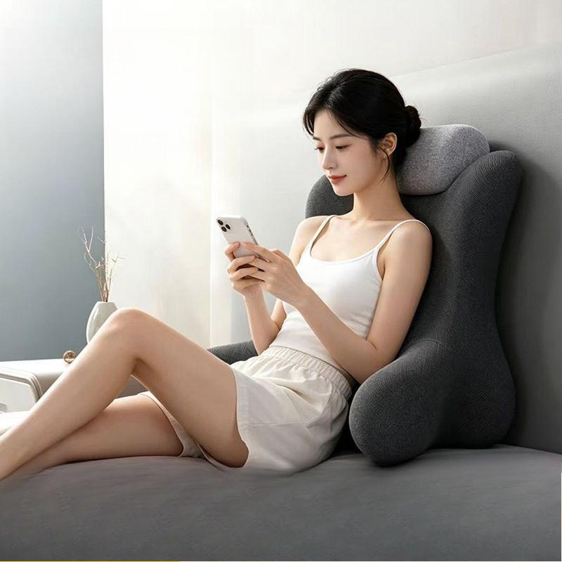 Großes Rückenlehnenkissen Sofa Taillenschutzkissen Multifunktionales Hochtailliertes Kissen Bettkopfteil Kissen Weiche Polsterung Bettkissen