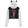 Cross Fanma Baki the Grappler Cat Ear Color Block Hoodie with Velvet Lining.