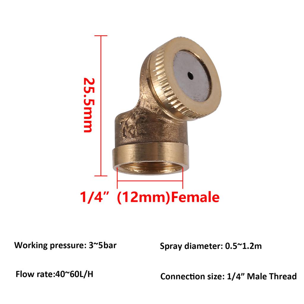 Brass Atomizing Sprayer 1/2/3/4 Nozzle Head Garden Lawn Watering Pesticide Spray Sprinkler Cooling System Agriculture Irrigation