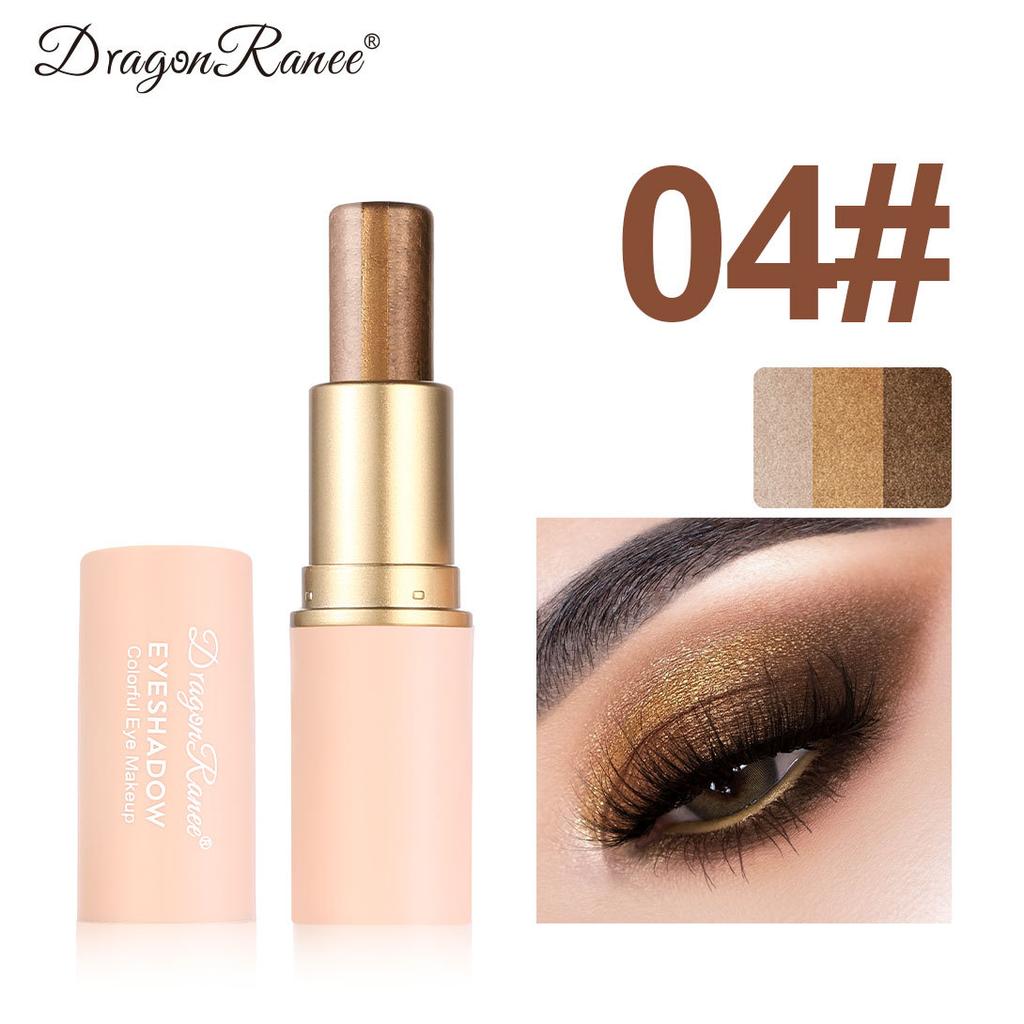 Three Color Eyeshadow Stick Glitter Highlight Shadow Stick Eye Makeup Waterproof Lasting Shimmer Metallic Eyeshadow Makeup
